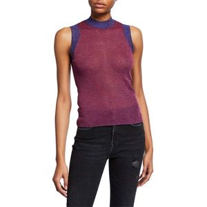 NWT rag & bone Purple Raina Layering Glitter Tank M